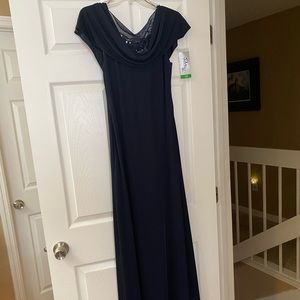Navy Blue Evening Gown